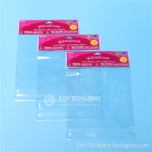 Good Barrier custom printed header Self Adhesive Plastic garment bags